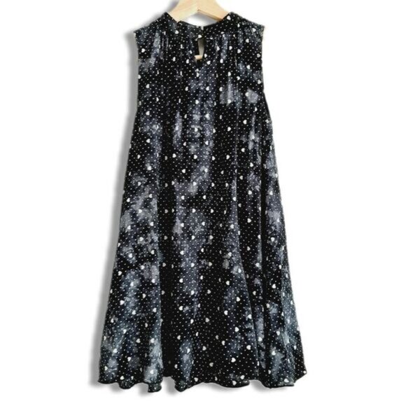 MINI MOLLY High Neck Sleeveless A-Line Dress Hearts & Dots Kids Sz 8 / M - Picture 2 of 12